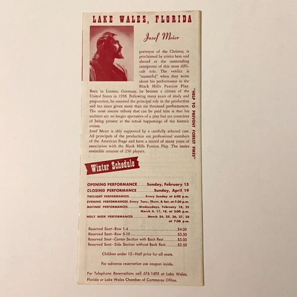 Vintage 1970 Florida  Black Hills Passion Play Lake Wales Brochure Souvenir - Picture 4 of 12